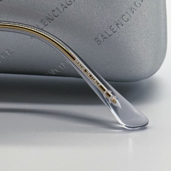 NEW BALENCIAGA EYEGLASSES BB0015O 003 CAT EYE GOLD WOMEN EYEWEAR BALENCIAGA - Picture 7 of 8